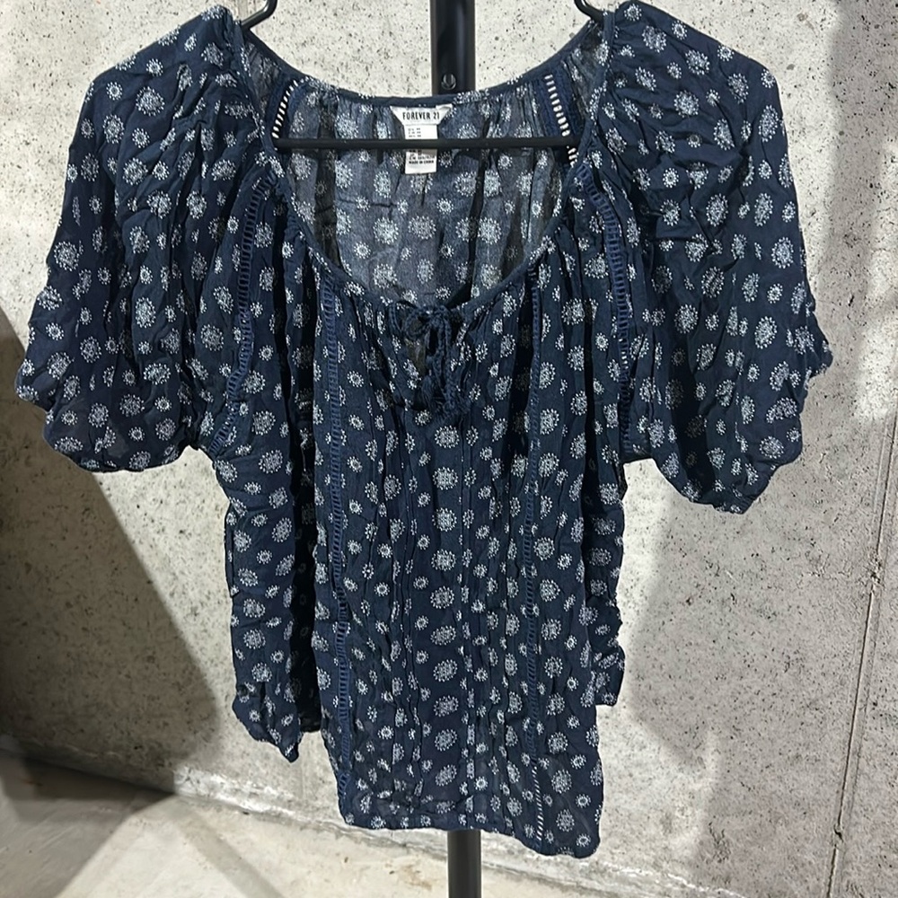Forever 21 Navy Blue Dress Top